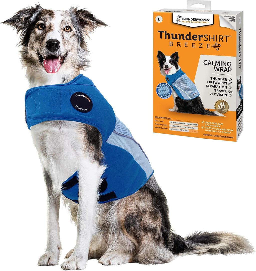 Thundershirt Breeze dog anxiety vest in sky blue