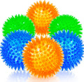 Sharlovy 6 pack squeaky spike balls for small dogs front view