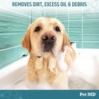 Pet MD medicated dog and cat shampoo label details