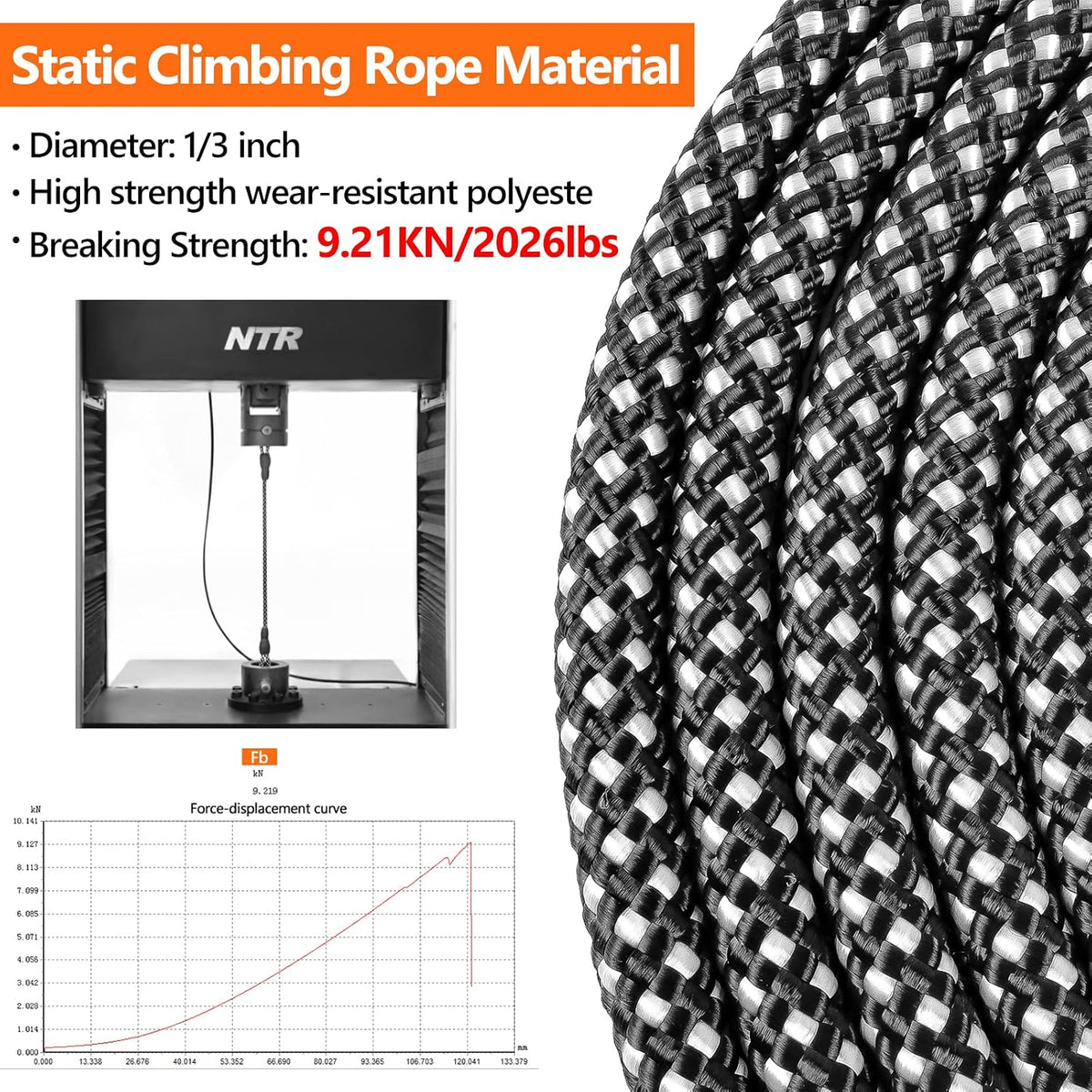 NTR thirty feet puppy leash highlighting the thick EVA padded handle close up