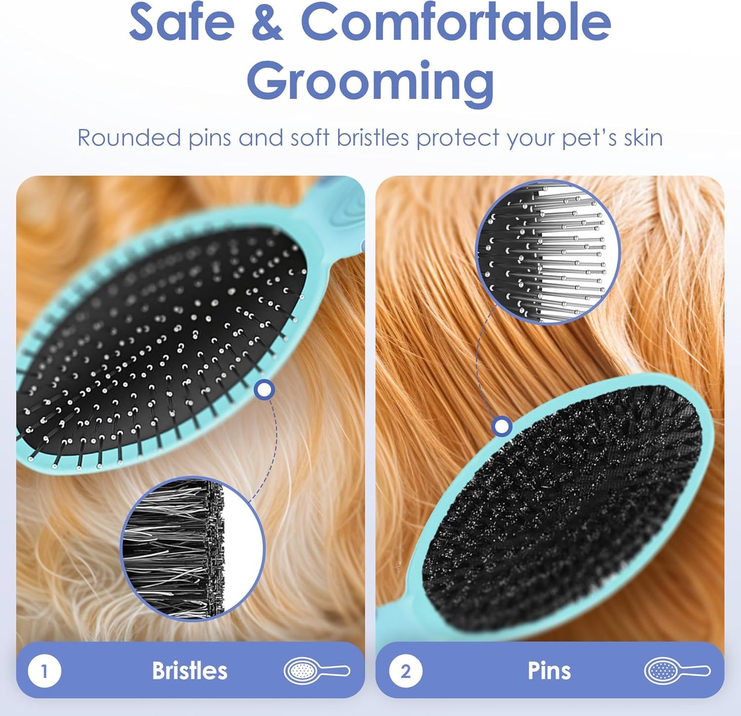 Authentic AKC pet grooming kit with bonus blue silicone bath brush
