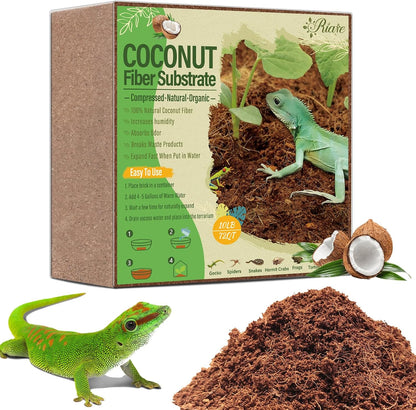 Riare 2 Pack Natural Coconut Fiber Substrate for Reptile- Premium Compressed Coconut Husk Terrarium Bedding for Reptile, Tortoise, Frogs, Snakes Hermit Crabs, Burrowing Animals - Image 9