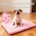 Sunshe durable dog kennel pad pink layout on a living room floor