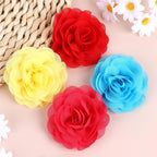 Soft chiffon bow tie flowers for pet grooming
