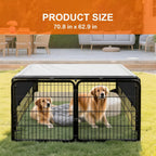 Heavy duty Oxford fabric dog pen cover outdoor sun shade
