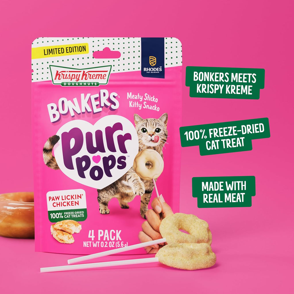 Close-up of doughnut-shaped chicken treats for bonding with cats.