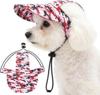 Detailed look at the wide brim on JpGdn dog baseball visor