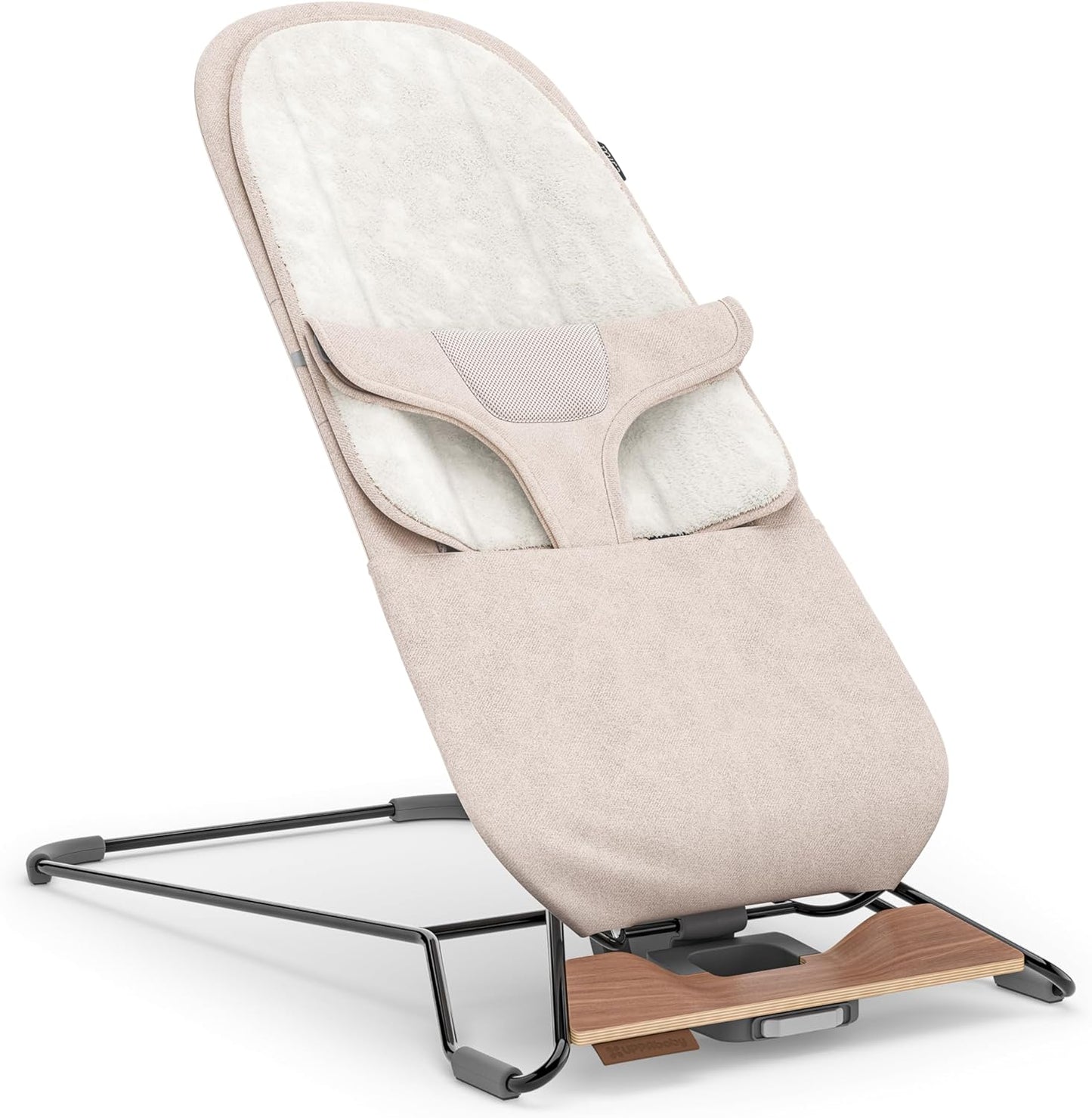 UPPAbaby Mira 2-in-1 Bouncer front view in Charlie Sand Melange