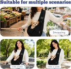 Breathable mesh fabric texture of Axearte dog sling carrier