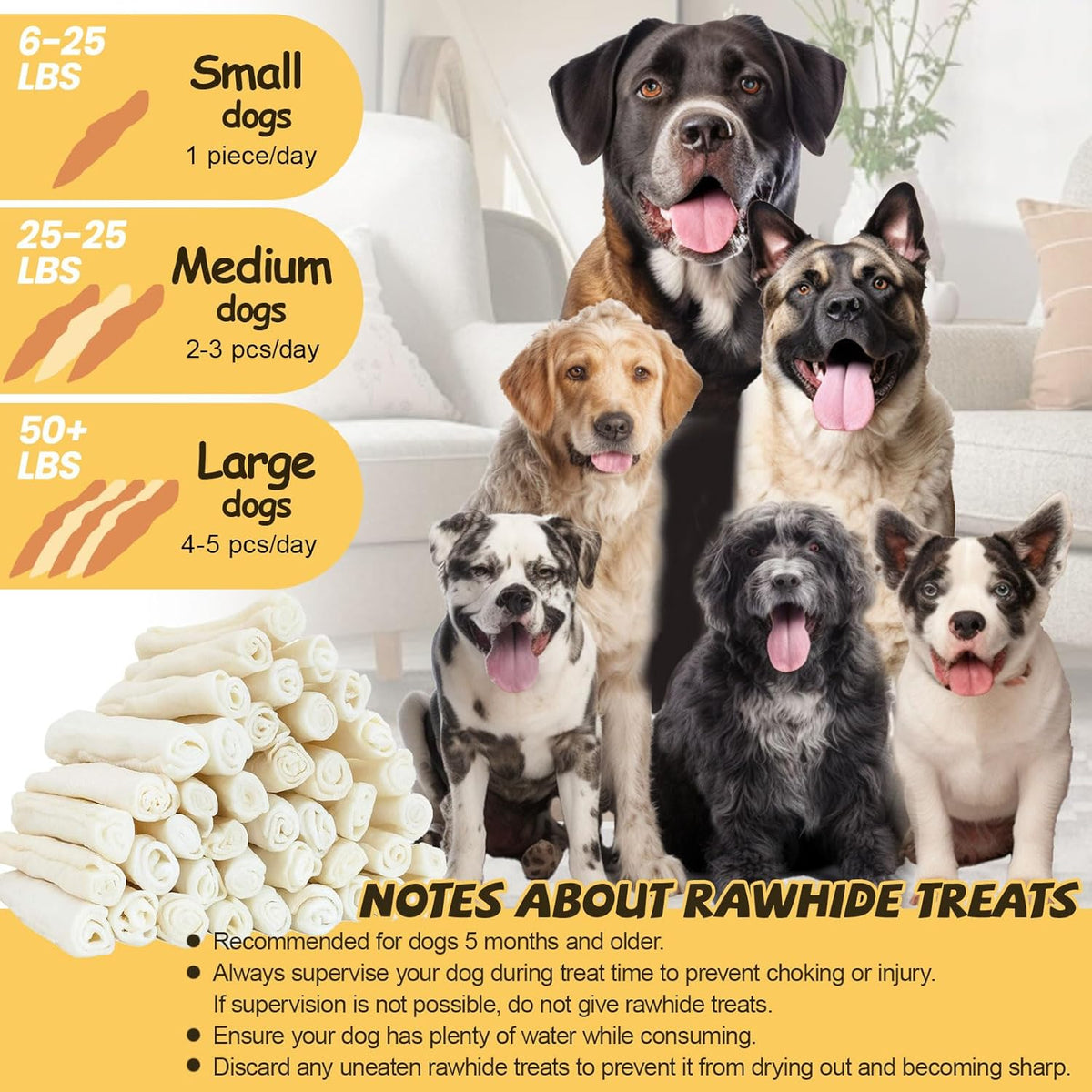 Premium imported dog treats 10.6 ounces size reference