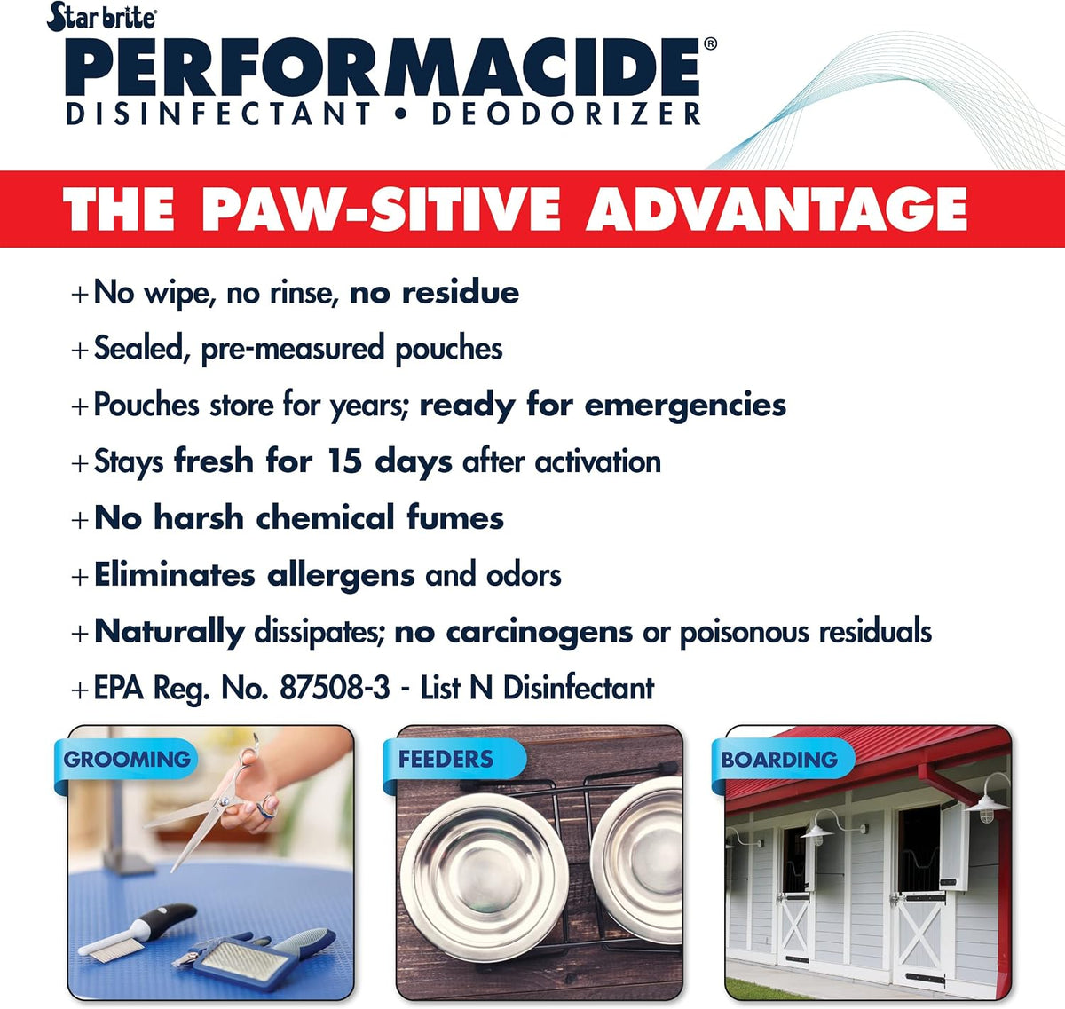 Star Brite Performacide 32 Ounce kit shown with safety activation guide