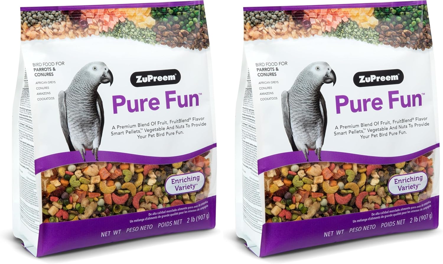 ZuPreem FruitBlend Bird Pellets, Daily Bird Food for Parrot, Conure, Caique, African Grey, Eclectus, Small Cockatoo, Core Nutrition for Medium Large Birds, Parrot Food (ML, 3.5 lbs) - Image 12