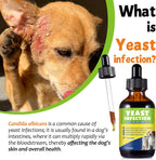Bacon flavor pet skin and ear soothing liquid supplement bottle