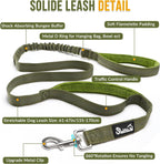 Lukovee reflective green dog walking harness set packaging contents view