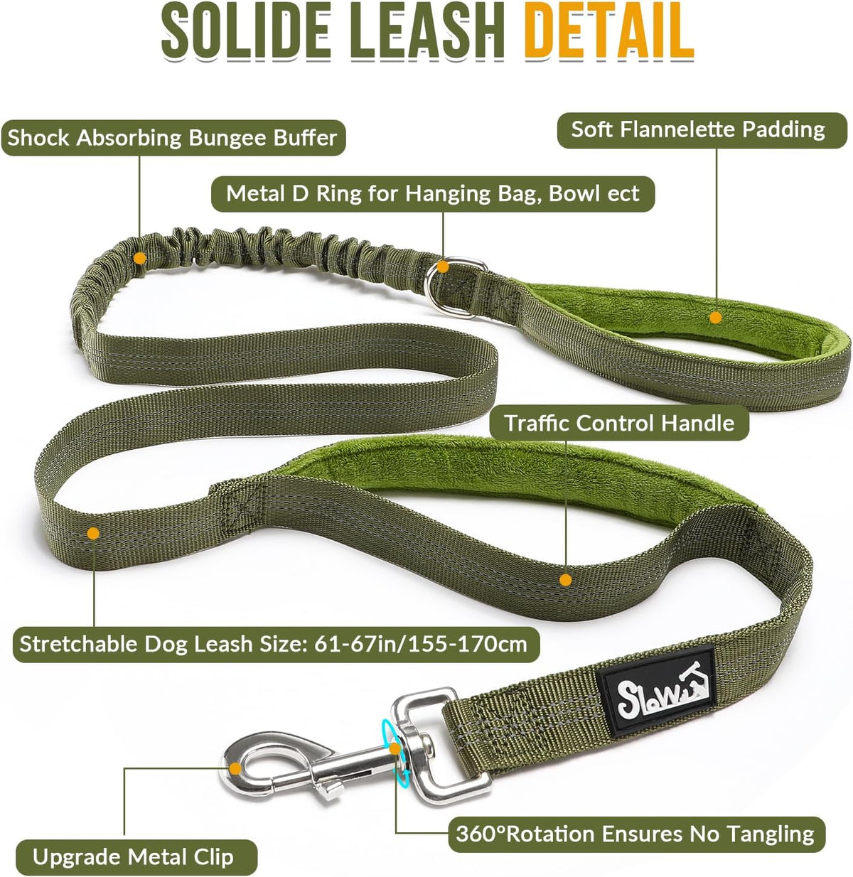 Lukovee reflective green dog walking harness set packaging contents view