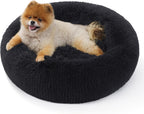 Bedsure Calming Donut Cat Bed - Fluffy Plush Round Pet Bed for Kitten & Puppy, Washable Anti-Anxiety Soft Comfy Cuddler, 20x20 Inches, Grey (Basic Version) - Image 9
