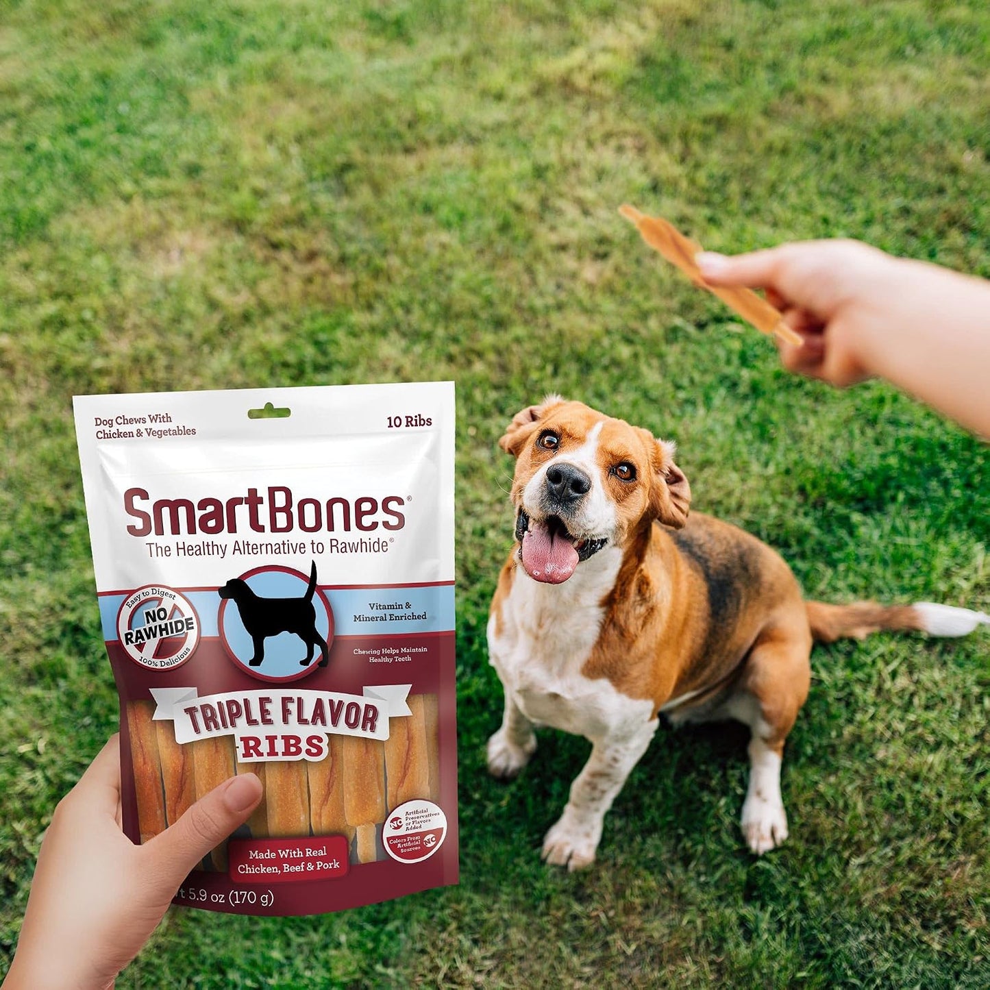 Natural ingredient SmartBones rib shaped chews
