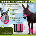 Yeyeplum four piece donkey fly boots mesh leg wraps in rose red