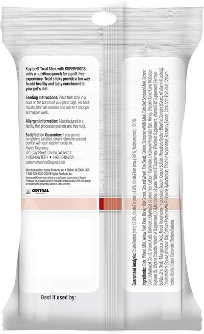 Kaytee small animal vitamin c enriched strawberry treat stick inside cage