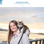 Adjustable airmesh pet vest for cats showing nickel plated D ring close up