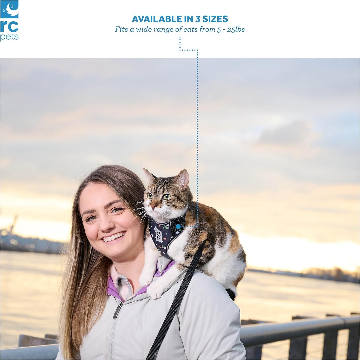 Adjustable airmesh pet vest for cats showing nickel plated D ring close up