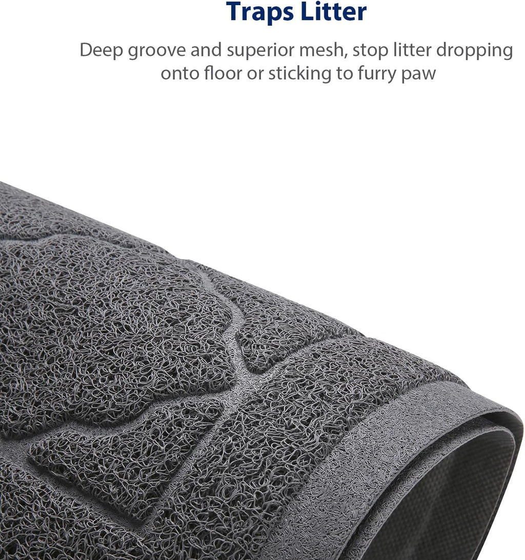 WePet scatter control trapping rug being vacuumed for easy cleaning