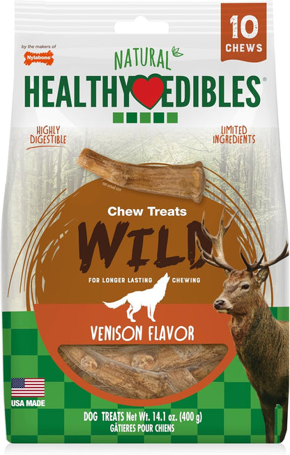 Nylabone Healthy Edibles WILD Natural Dog Chew Treats for Large Dogs, Long Lasting Dog Chew Bones Made in USA, Bison Flavor, For Dogs Up to 50 lbs. (1 Count) - Image 10