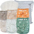 Oopsy Lucy reusable cloth diapers front view
