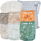 Oopsy Lucy reusable cloth diapers front view