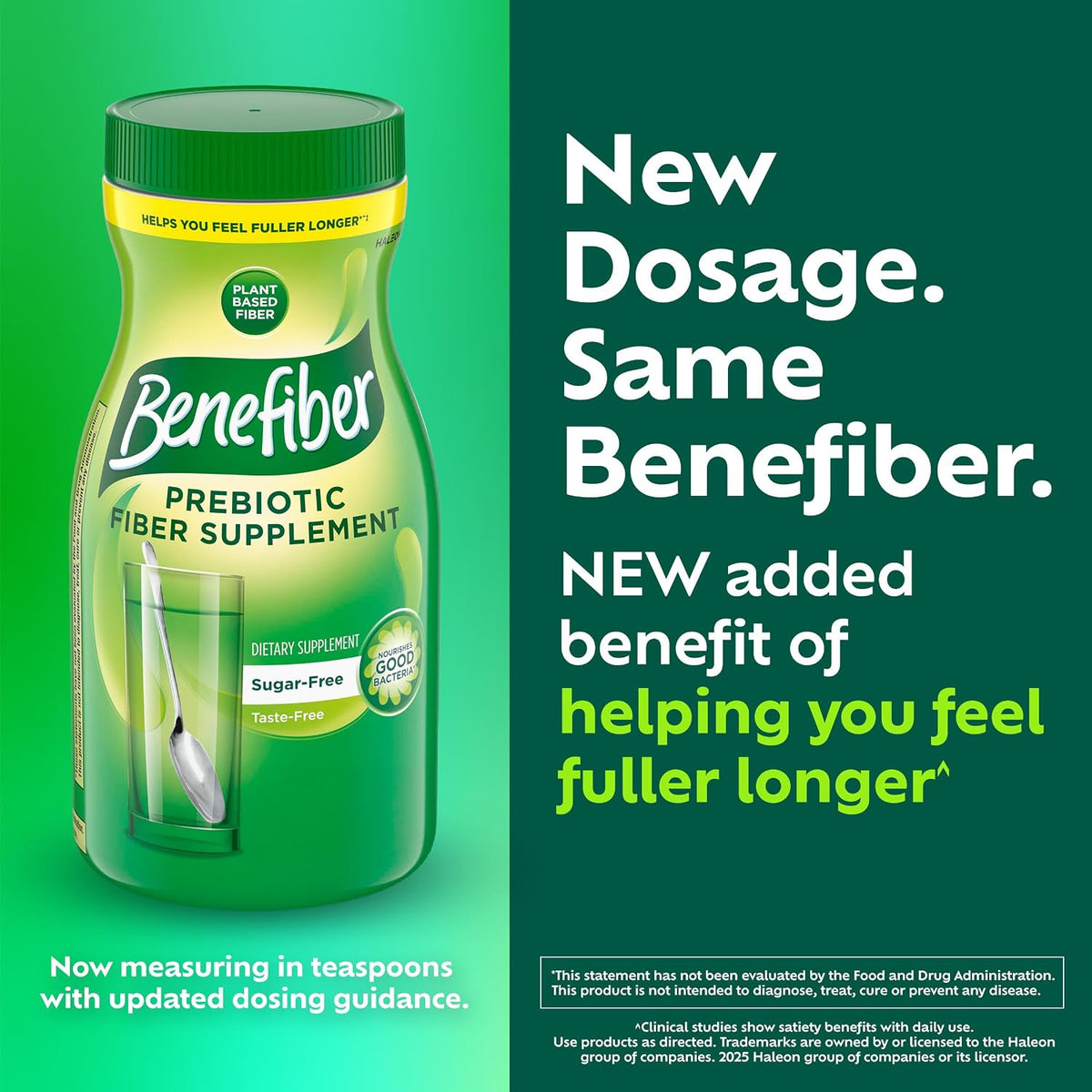 Benefiber Prebiotic Fiber Supplement Powder container back view
