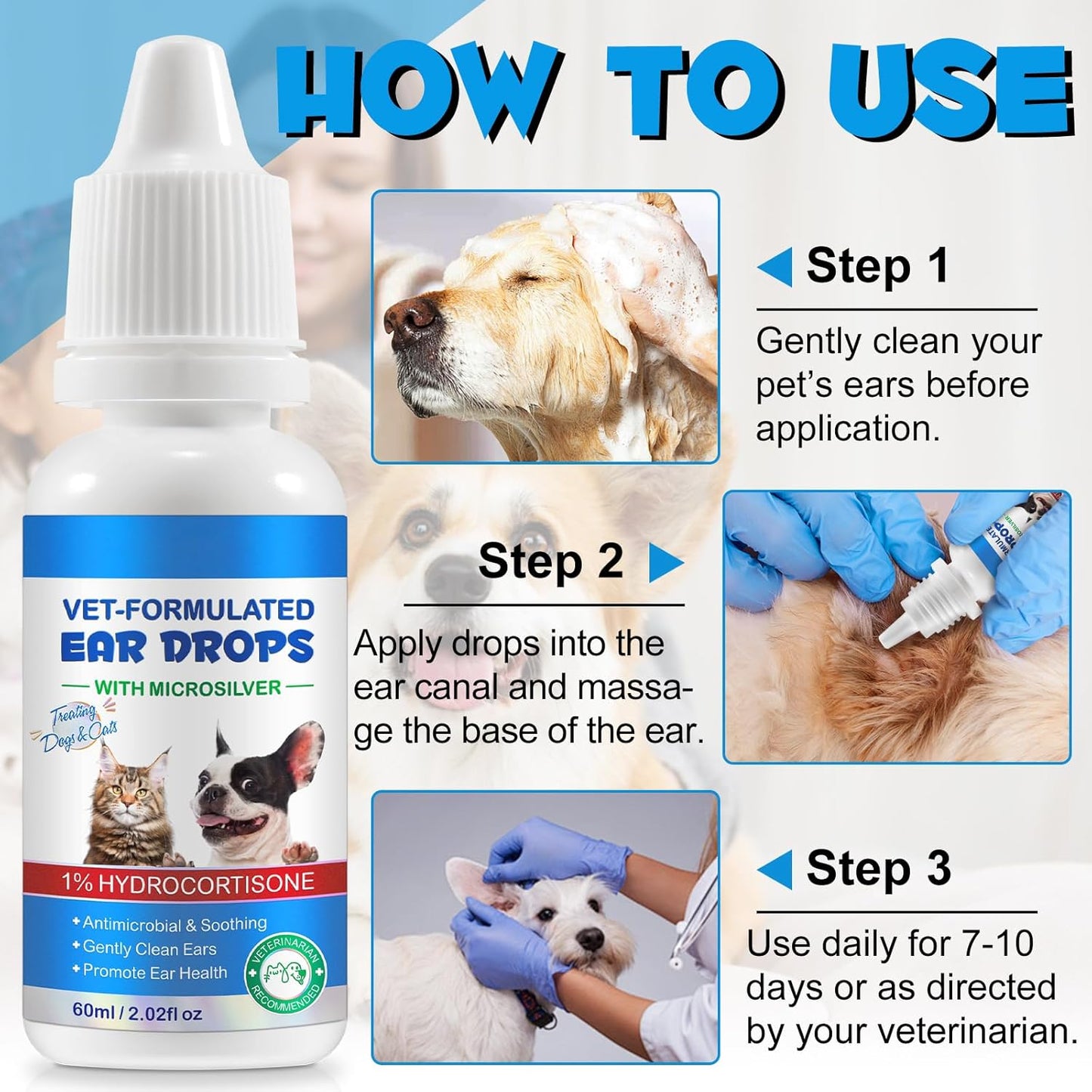 Nbtrektie vet-recommended ear drops product label