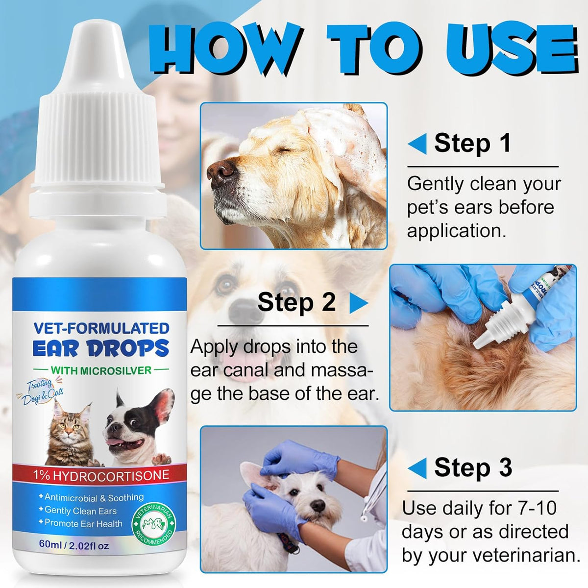 Nbtrektie vet-recommended ear drops product label