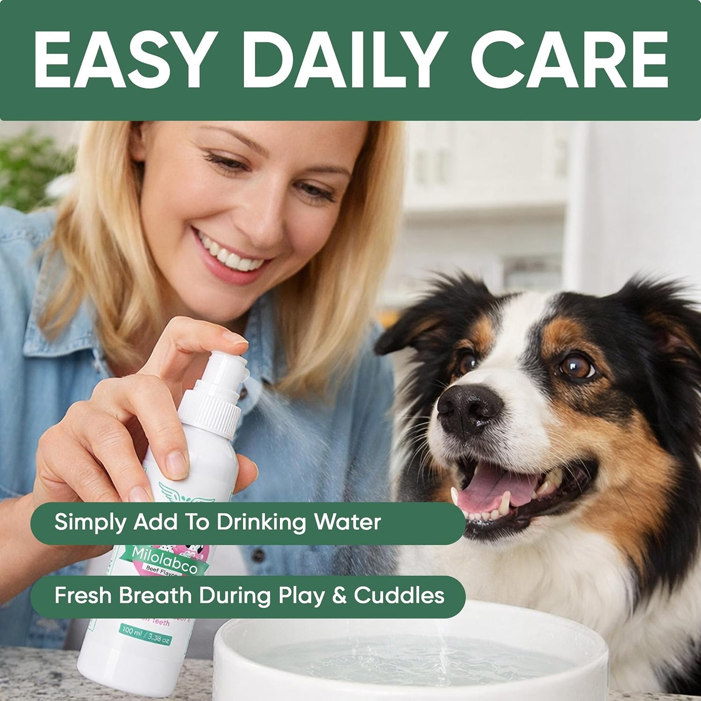 Imported USA premium pet dental hygiene spray packaging