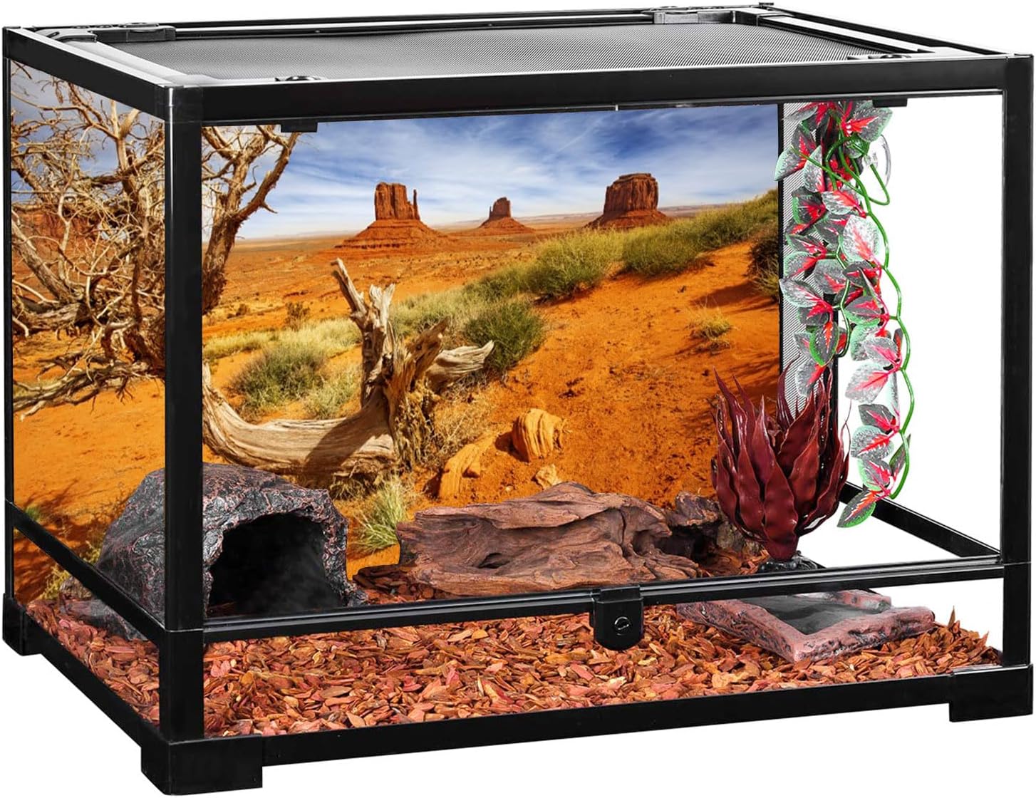 AWERT aquarium backdrop fabric texture and package contents close up