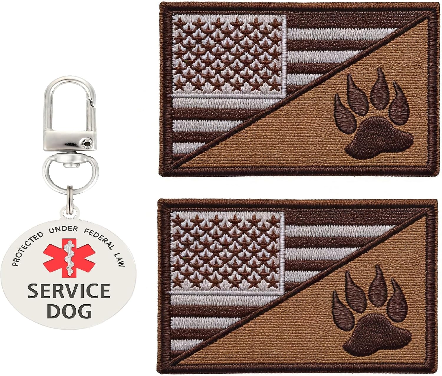 Service Dog Patches 2Pcs, Servcie Dog ID Tag Easily Attach to Collar, Harness, Vest (Medium- 1.18 x 4.33) - Image 12