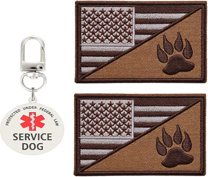 Service Dog Patches 2Pcs, Servcie Dog ID Tag Easily Attach to Collar, Harness, Vest (Medium- 1.18 x 4.33) - Image 12