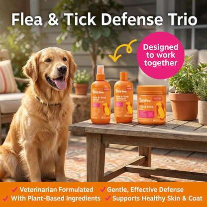 Imported Zesty Paws complete canine pest control kit showing sizes and count details.