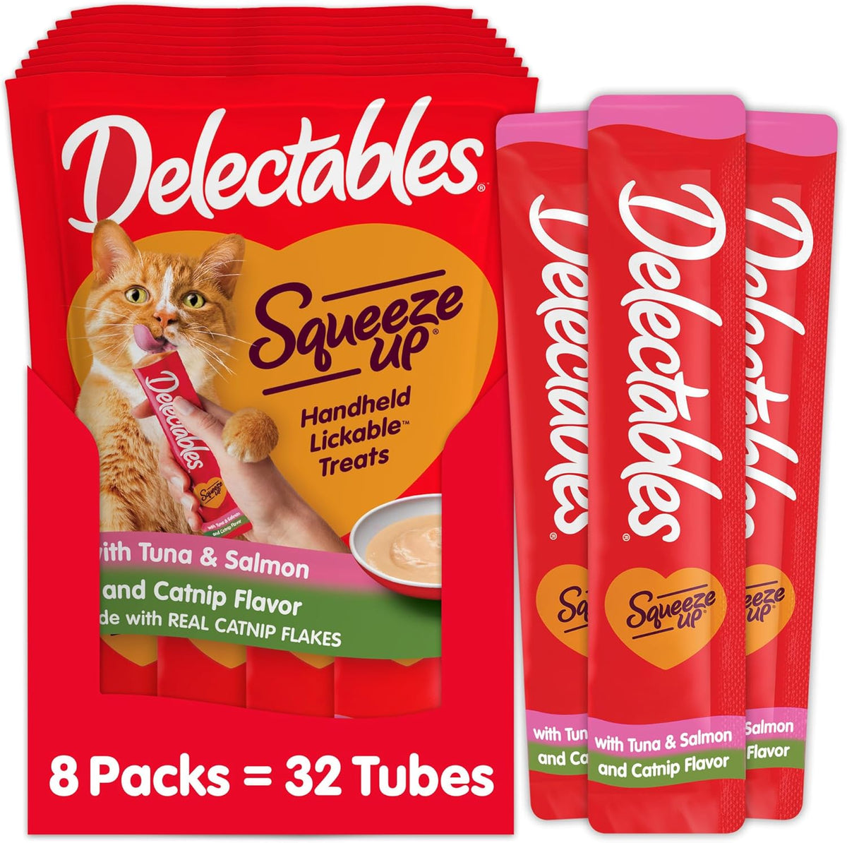 Hartz Delectables Squeeze Up cat treats front view packaging