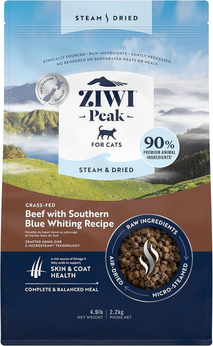 ZIWI Peak Steam & Dried Cat Food - Wild South Pacific Fish - High Protein, Skin & Coat Health, Low Carb, for All Life Stages (28.8oz) - Image 11