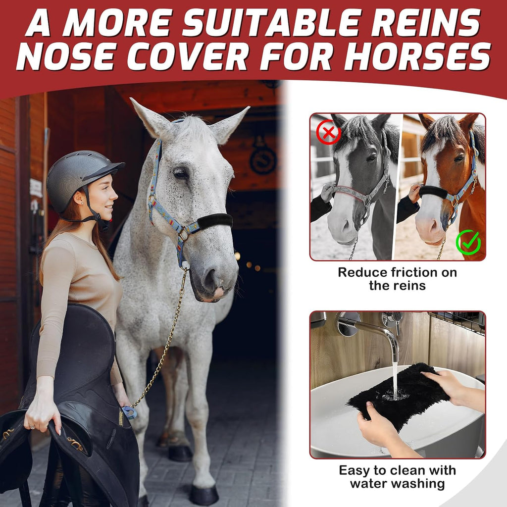 Durable replaceable fleece halter tube set for friction and pressure relief.