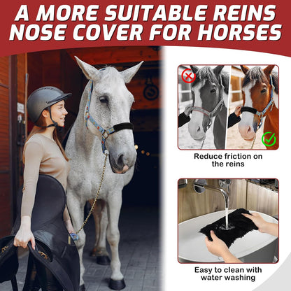 Durable replaceable fleece halter tube set for friction and pressure relief.