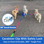 Sonqueen double and triple interchangeable dog training lead layout view