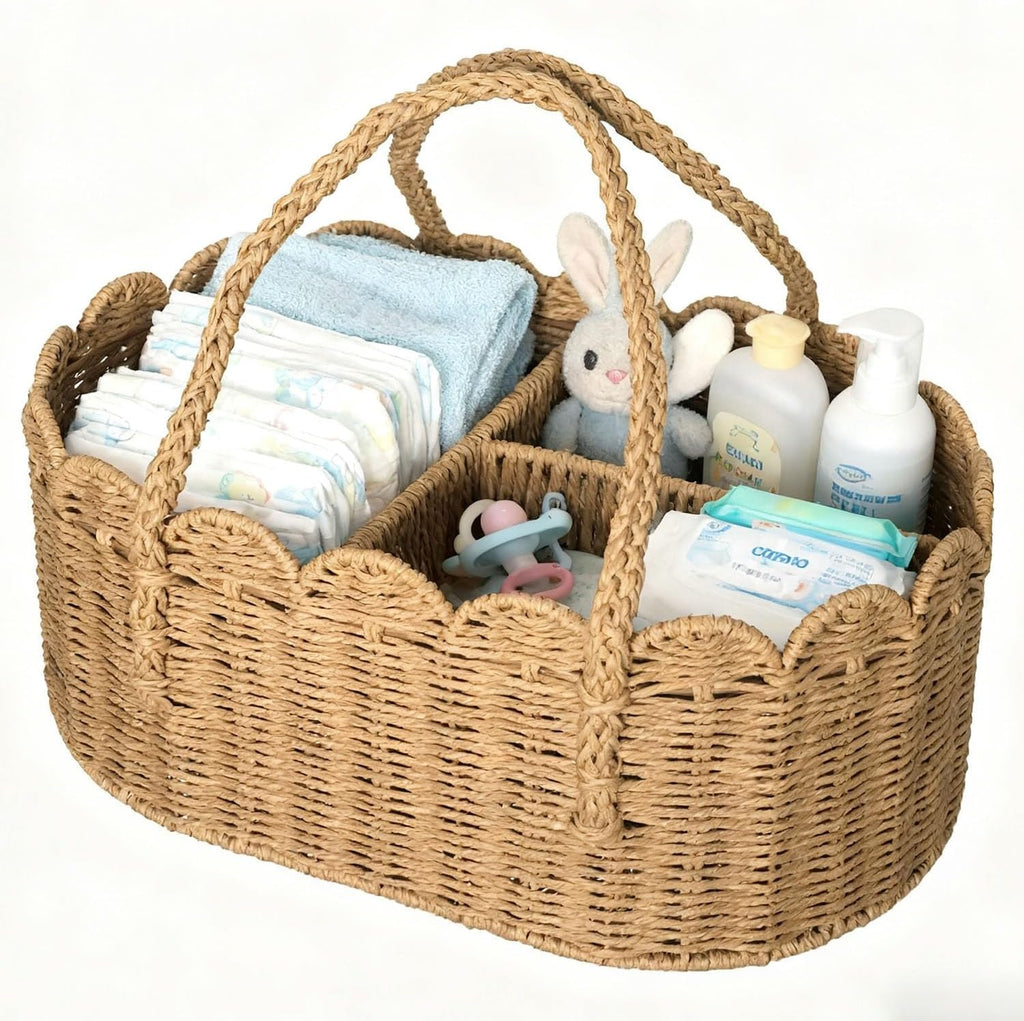 Wwmayfeel paper rope diaper caddy organizer front view