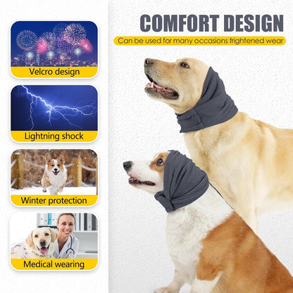 Thickened cotton polyester dog ear muffs for grooming and force drying protection