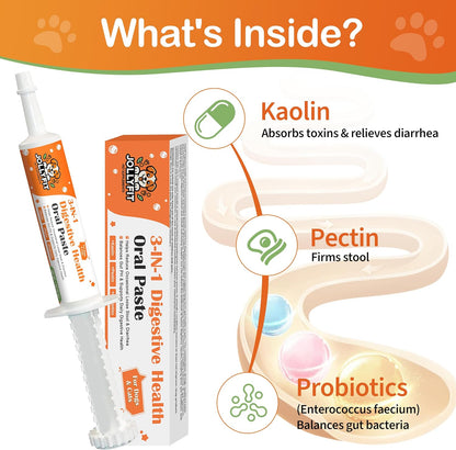 Jollyfit oral digestive gel syringe for cats close up view
