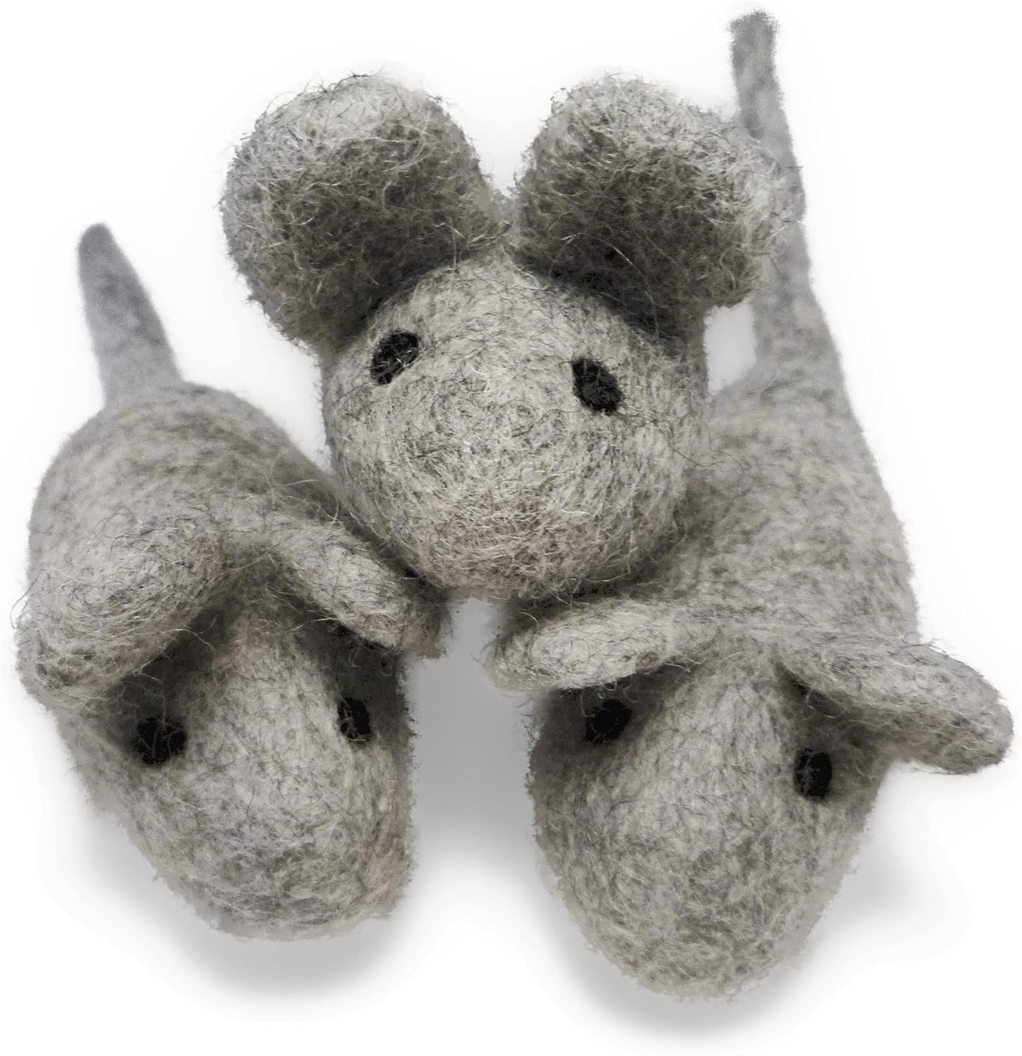 Earthtone Solutions felted wool cat mouse toys front view interactive pet toy