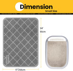 Conlun litter trapping mat placed next to a cat litter box.