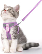 Cat Harness and Leash Set for Walking Escape Proof, Soft Adjustable Kitten Harness Breathable Mesh with Reflective Strips Harness for Kitty Puppy Bunny(Black,XS) - Image 13