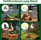 Josmimic light holder fixture supporting a dome basking lamp