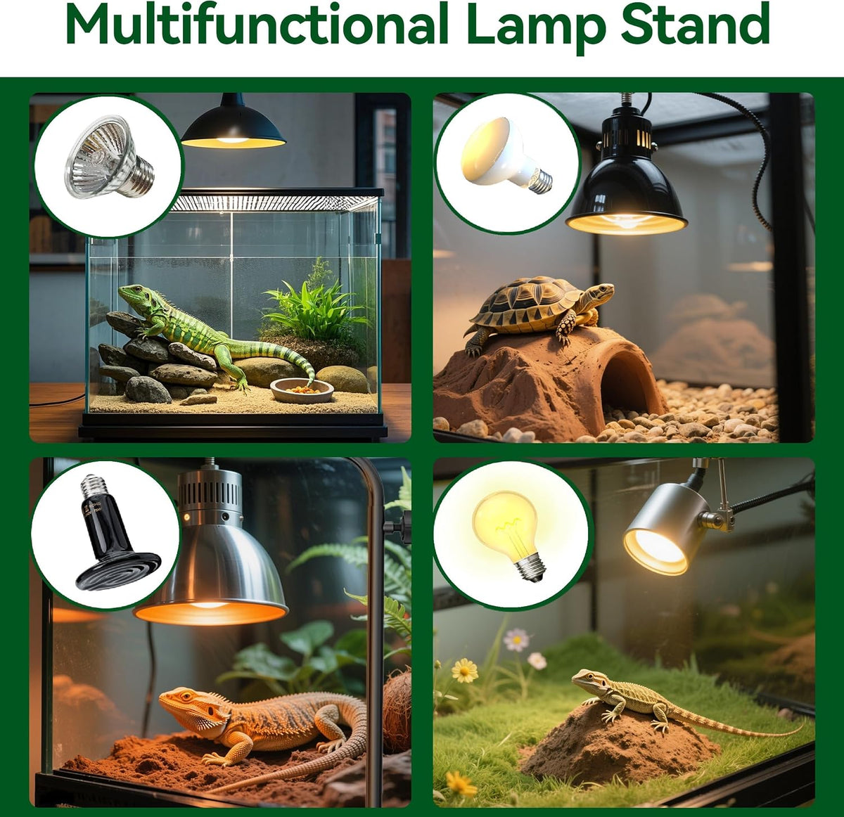 Josmimic light holder fixture supporting a dome basking lamp